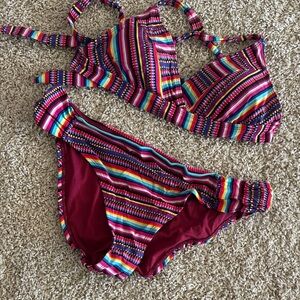 Colorful Striped Kids Swim Set